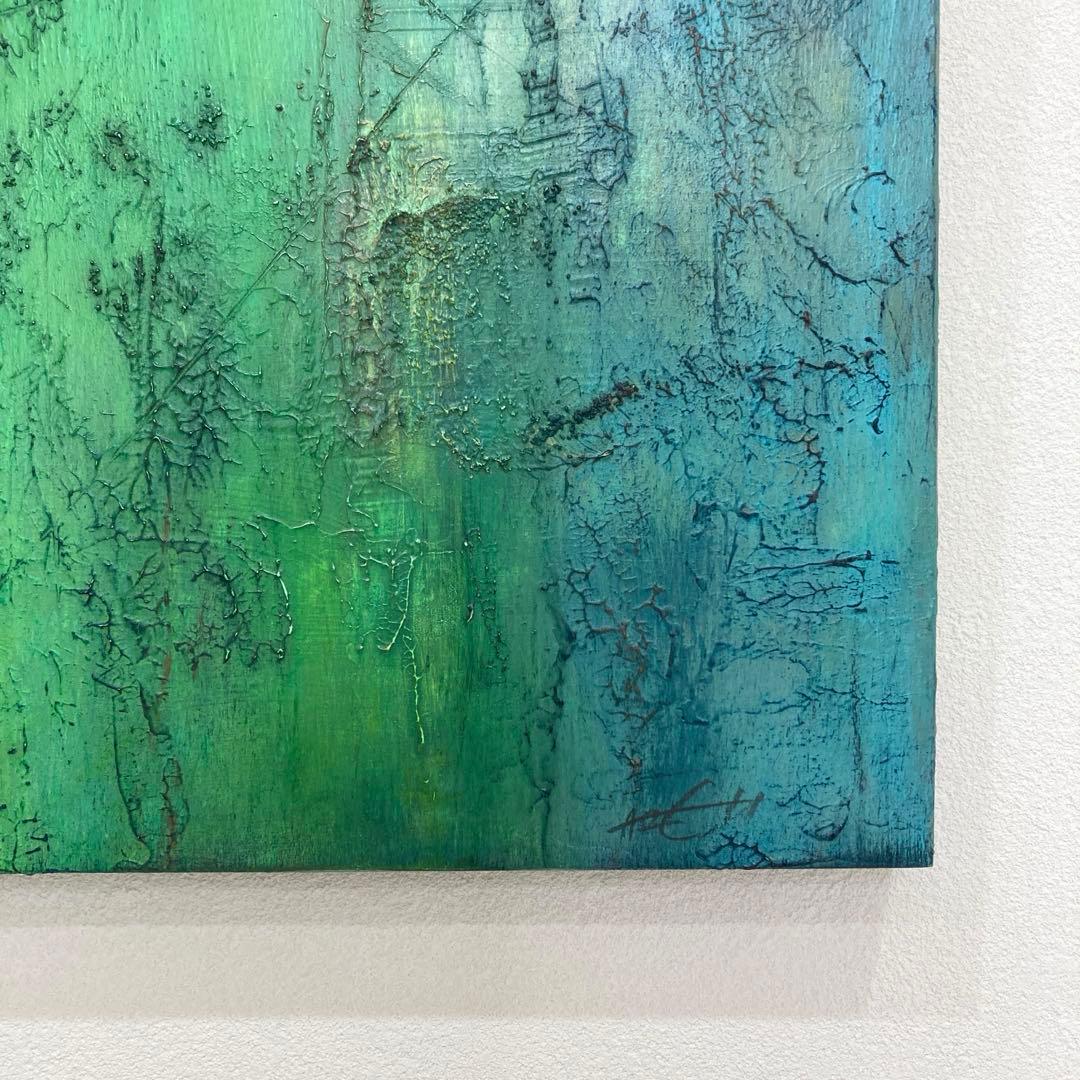 絵画 アクリル画 北欧 アート 抽象画 爽やか インテリア おしゃれ グリーン