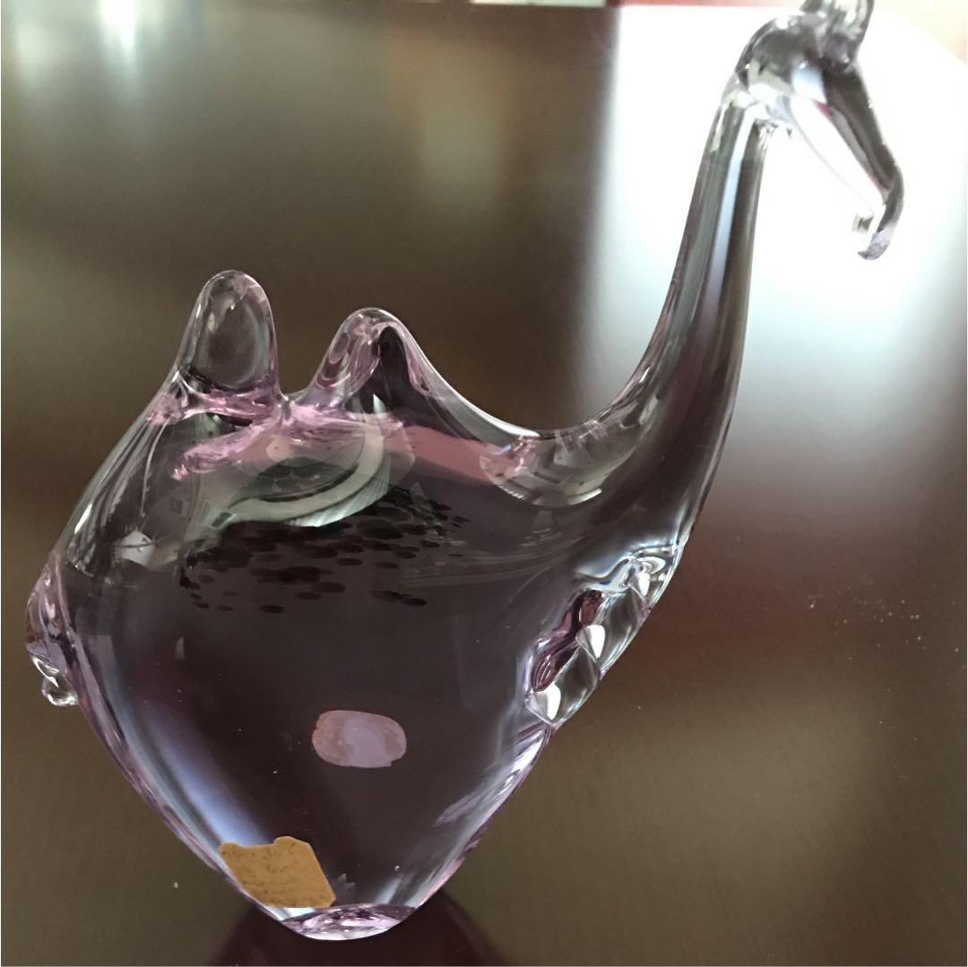 展示品 ボヘミア BOHEMIAN ラクダ ガラス製品 置物 チェコスロバキア