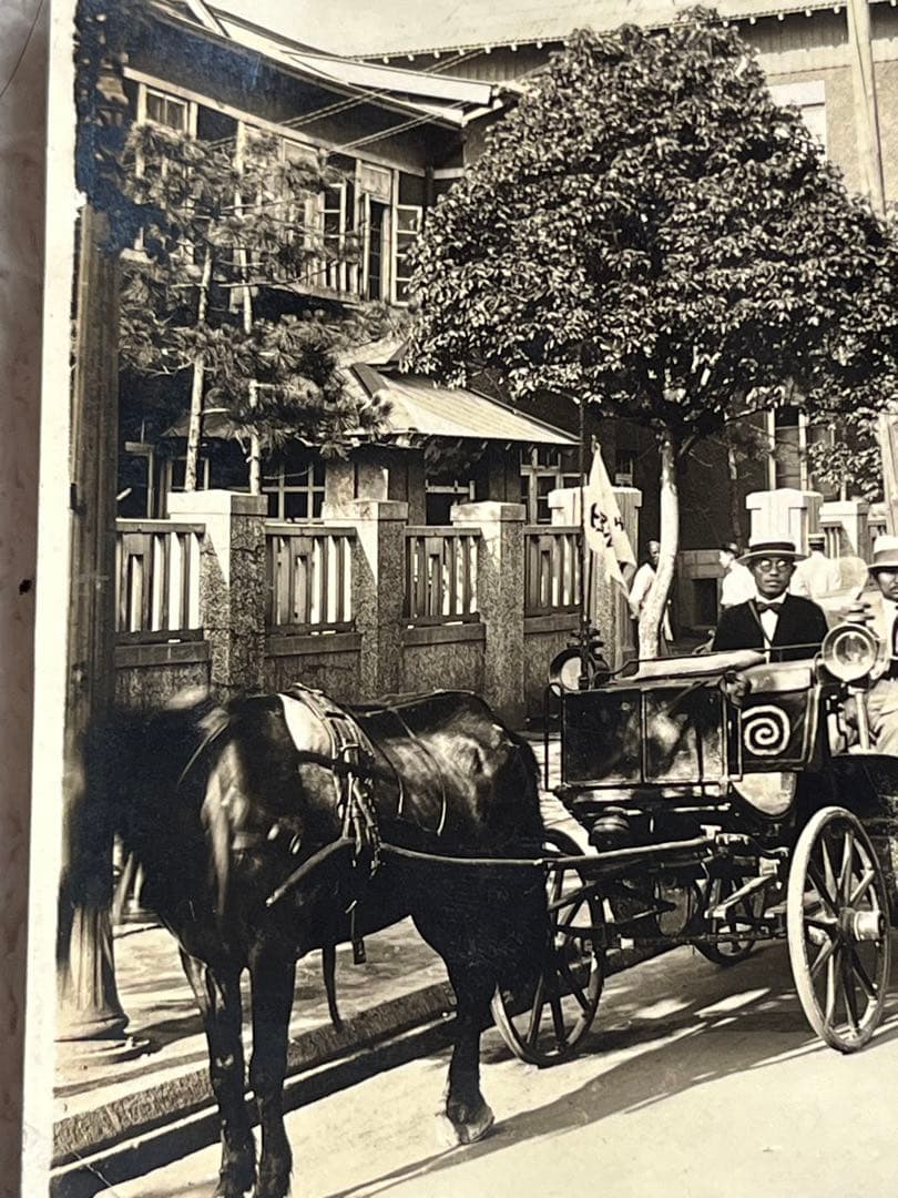 古い写真　中国奉天駅前