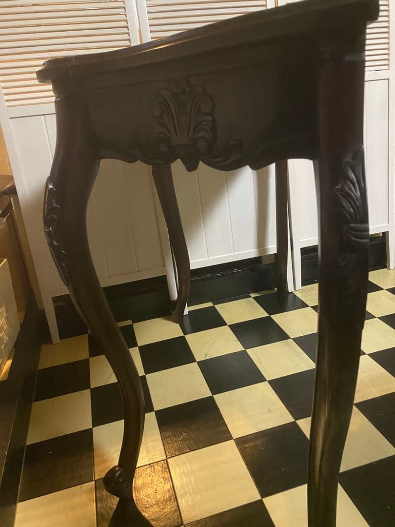 希少大型♦️猫脚 彫刻 ヴィンテージ ナチュラルロココ コンソール♦️ダークブラウン