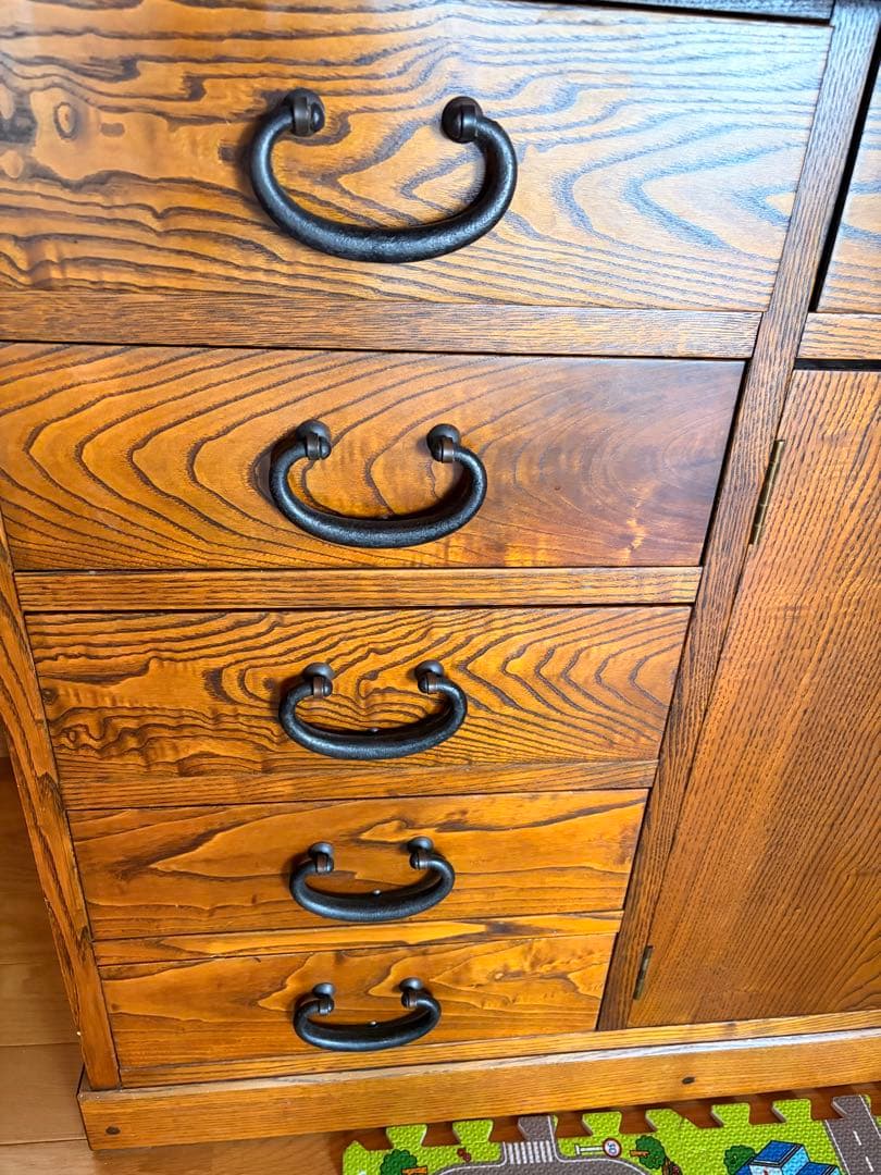 高級家具　食器棚　水屋棚　天然木