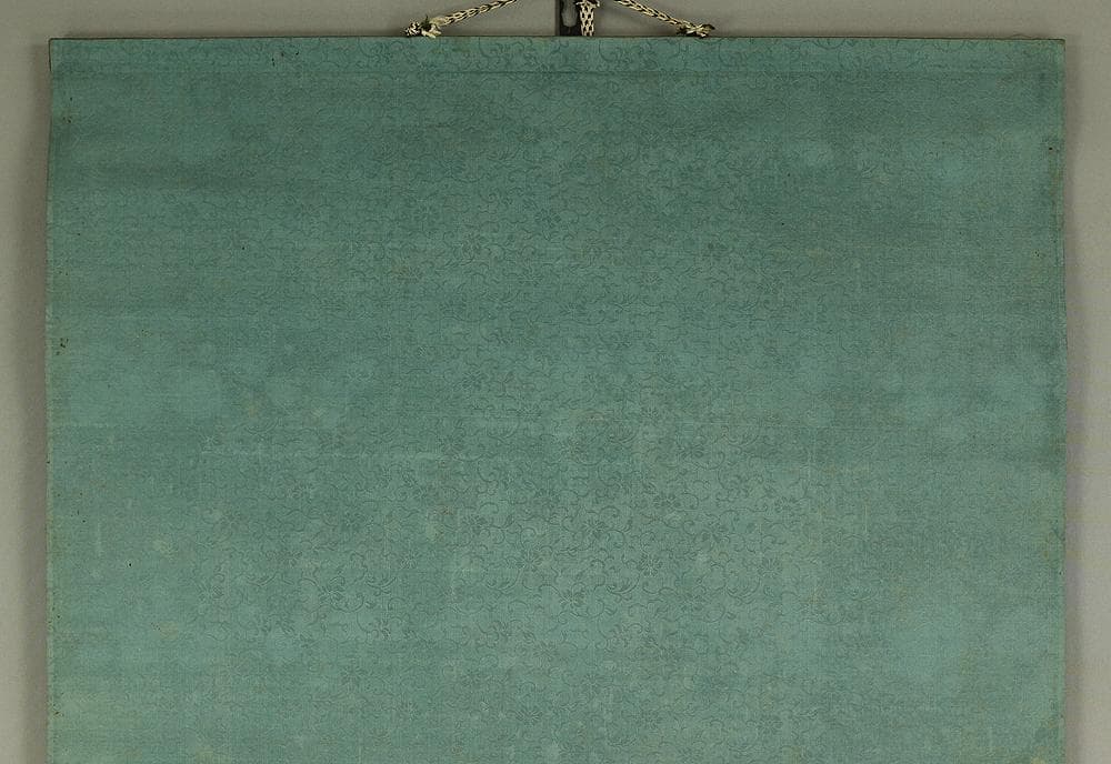 尾竹竹坡 明治11-昭和11 新潟 画家 浮世絵師 掛軸 肉筆 絹本 山水 合箱