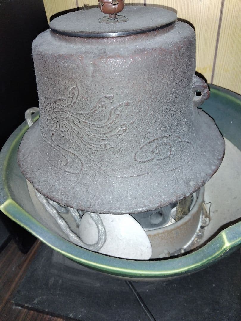 茶道具 風炉型電熱機と釜セット 野々田商店