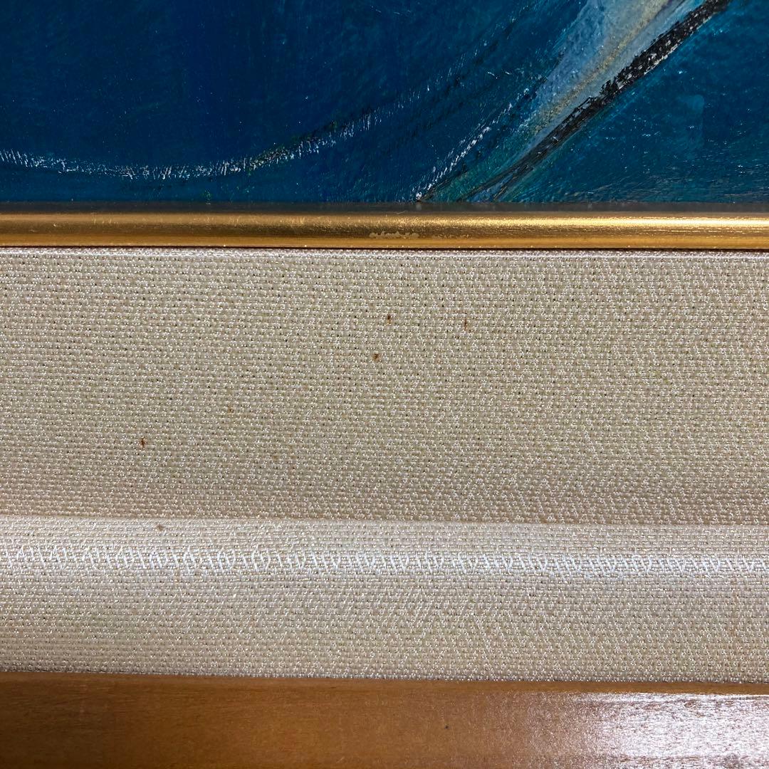 【真作保証】柴原皖「糸引鯵」油彩4号 直筆サイン 裏書き有り 絵画 シール有り