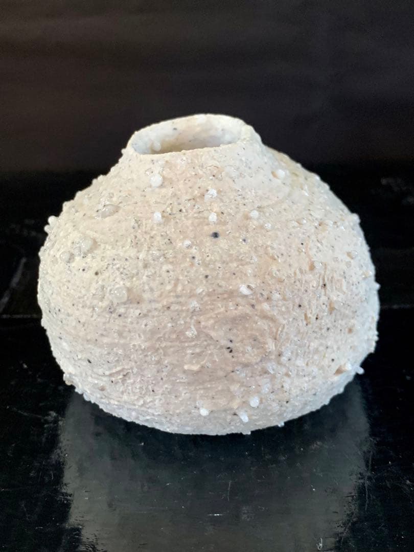 辻村史朗　白信楽小壺 C