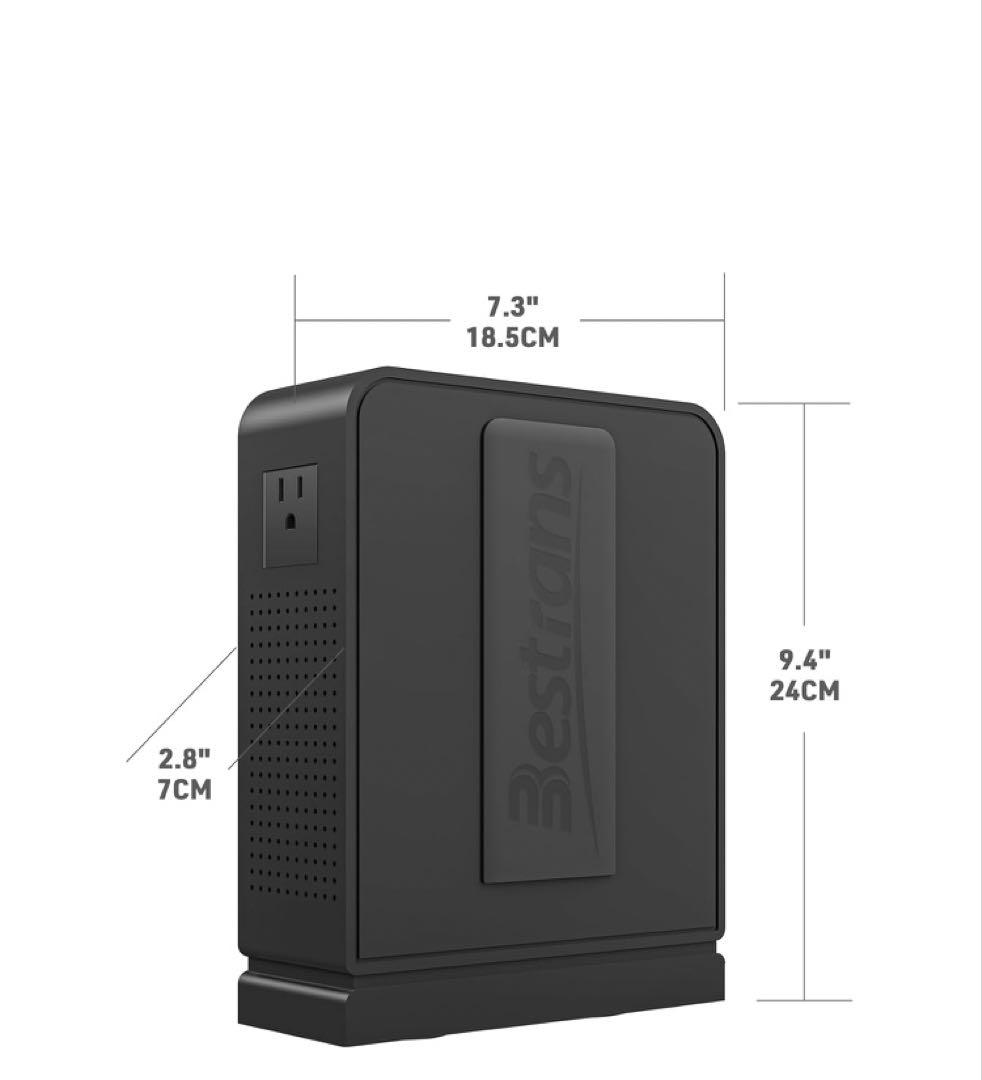 変圧器 110V~220V 3000W ユニバーサルコンセント2個付き グレー