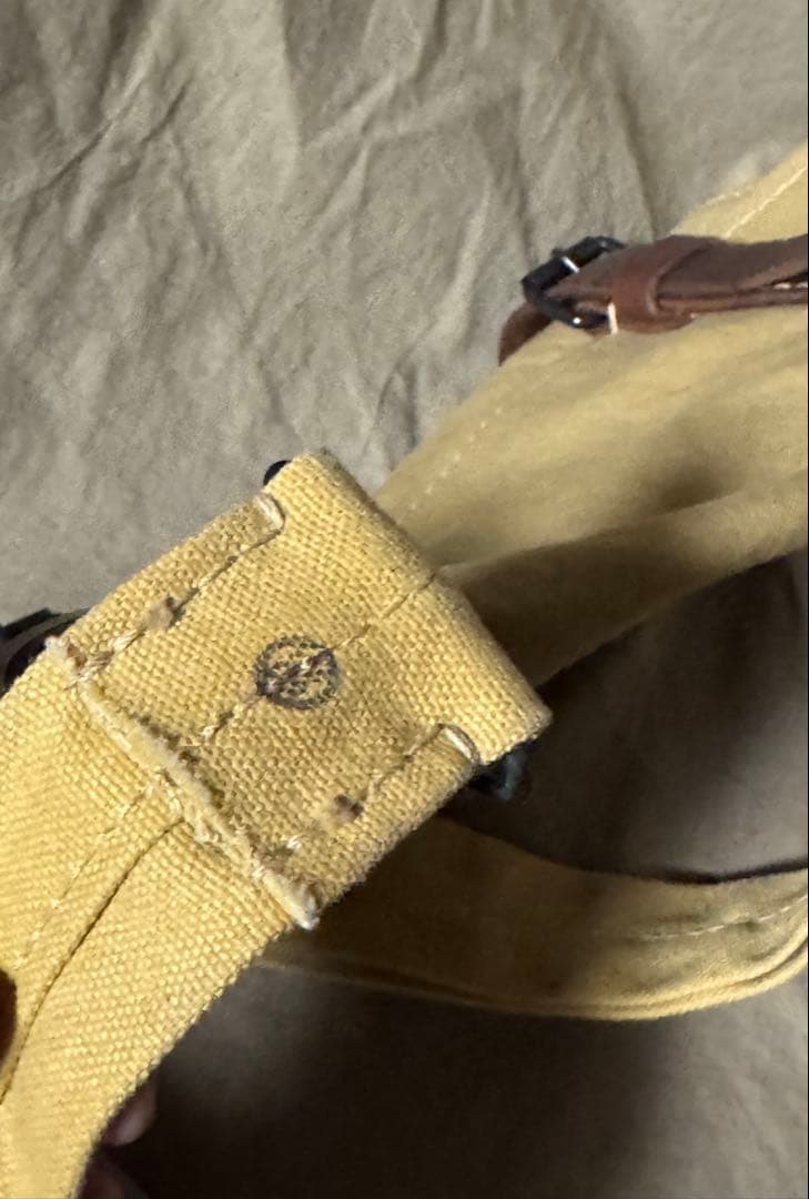 日本軍陸軍 十一年式軽機関銃 弾嚢(弾匣嚢)後期型 ＋紐セット でくの房