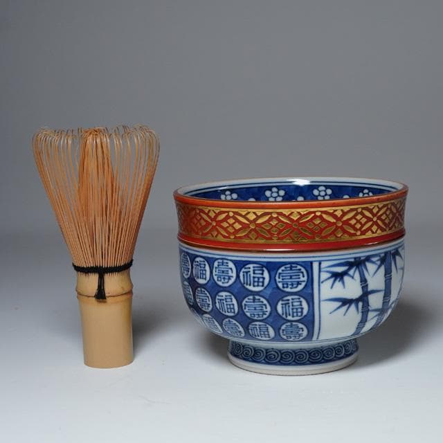 三浦竹泉　祥瑞金襴手茶碗　共箱　茶道具　抹茶碗　京焼　磁器