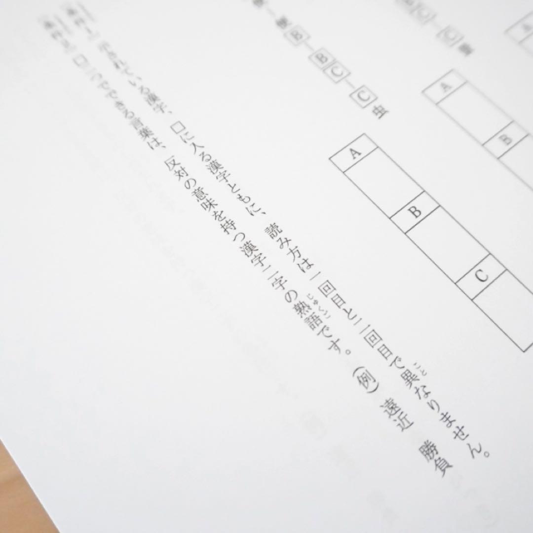 灘中　国語　暗記カード 3点セット　漢字パズル・漢字しりとり(四年生までの漢字)