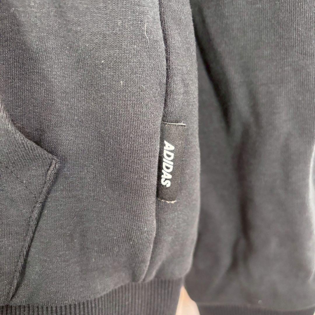 ◆アディダス【M】スウェットフルジップパーカー パンツ セットアップ 刺繍ロゴ