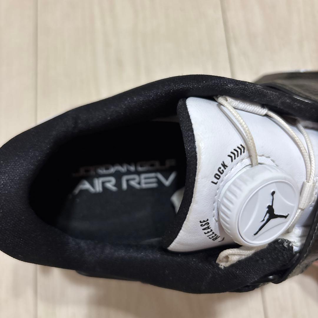 Jordan エアレブゴルフシューズ ホワイト/ブラック　スパイク25.5cm