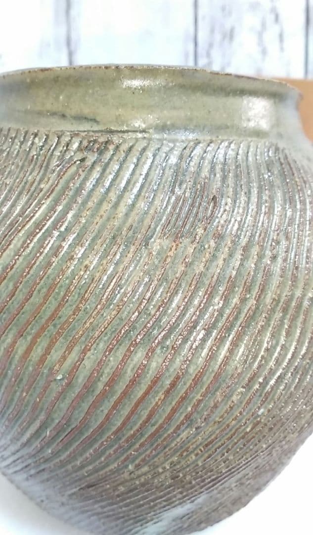 ☆ 瀬戸窯　蒼動 加藤釥　壺　有名作家 　花びん 花瓶 花器