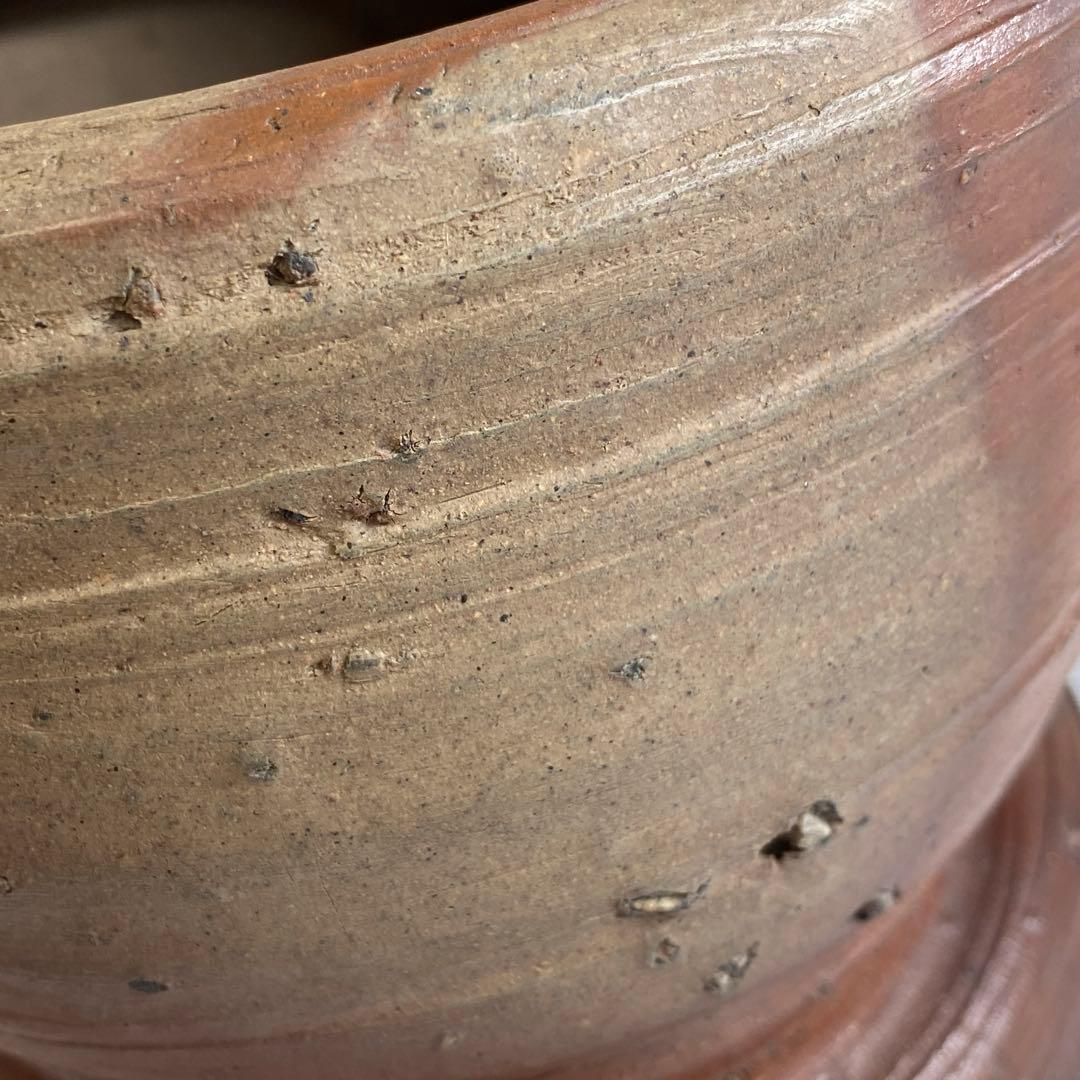 桃山時代 桂又三郎 極〆 古備前 火襷水指 高さ15.5cm 東岩7-0903①