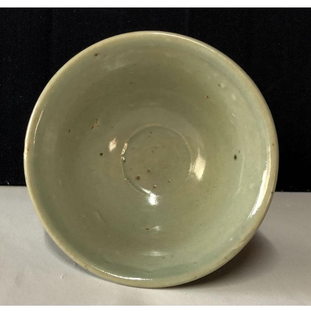 e1378 青磁 馬上杯 木箱入り 唐物 七官青磁 酒器 中国古陶磁 中国古玩