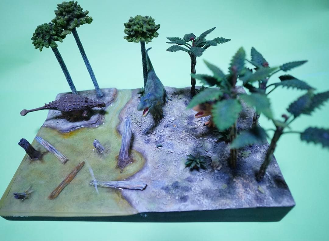 超激レア　フェバリット　ジオラマ　恐竜 3体付き（ティラノサウルスなど）