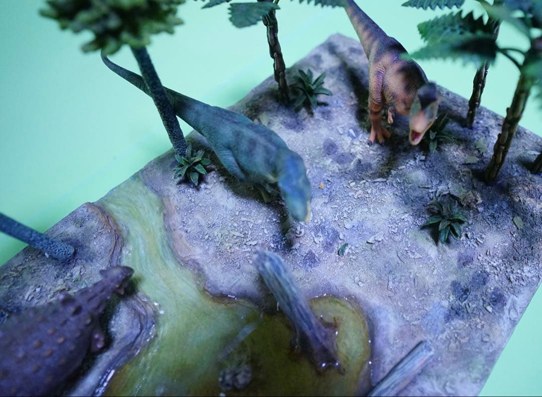 超激レア　フェバリット　ジオラマ　恐竜 3体付き（ティラノサウルスなど）