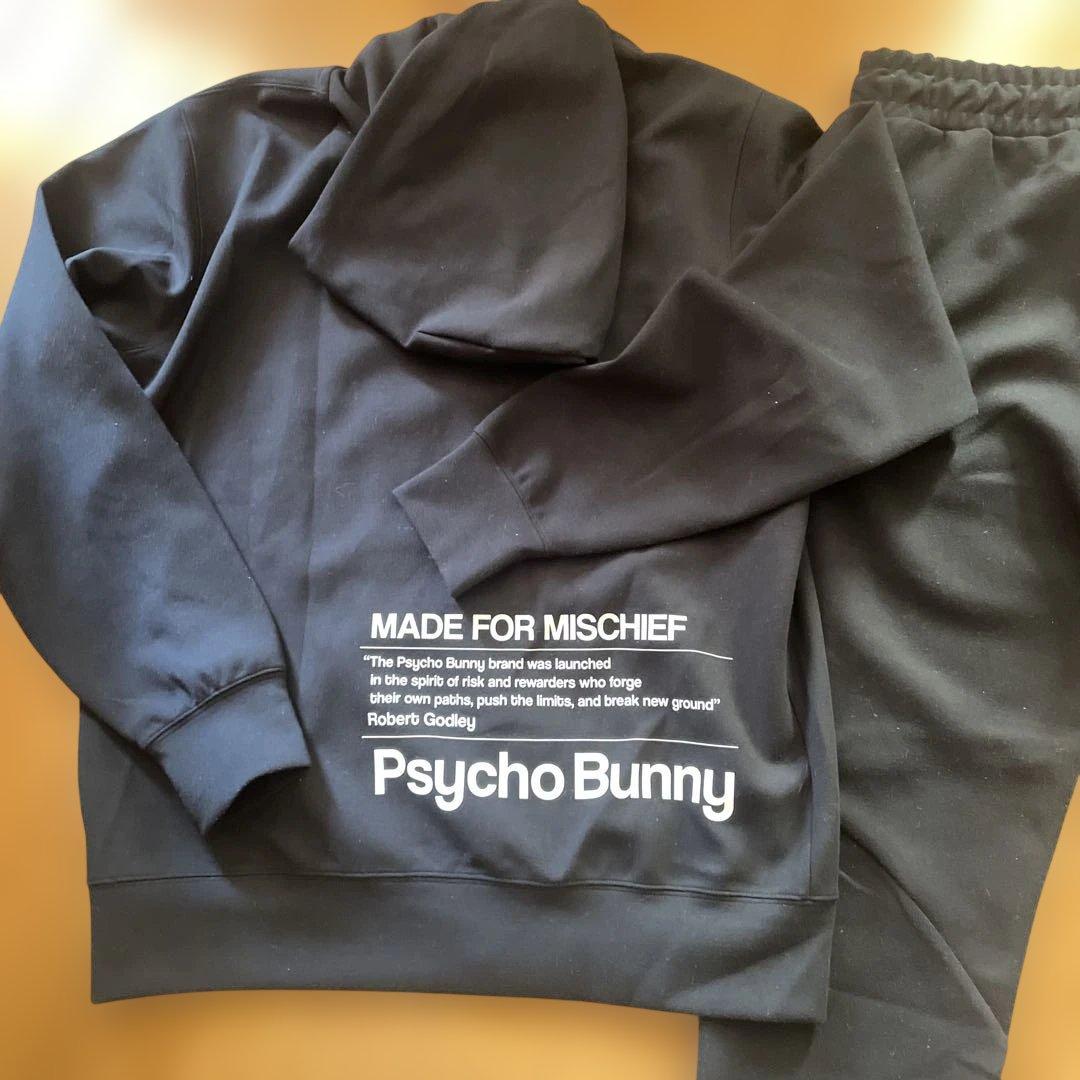 Psycho Bunny ブラックジャージ上下セット　ゴルフウェア
