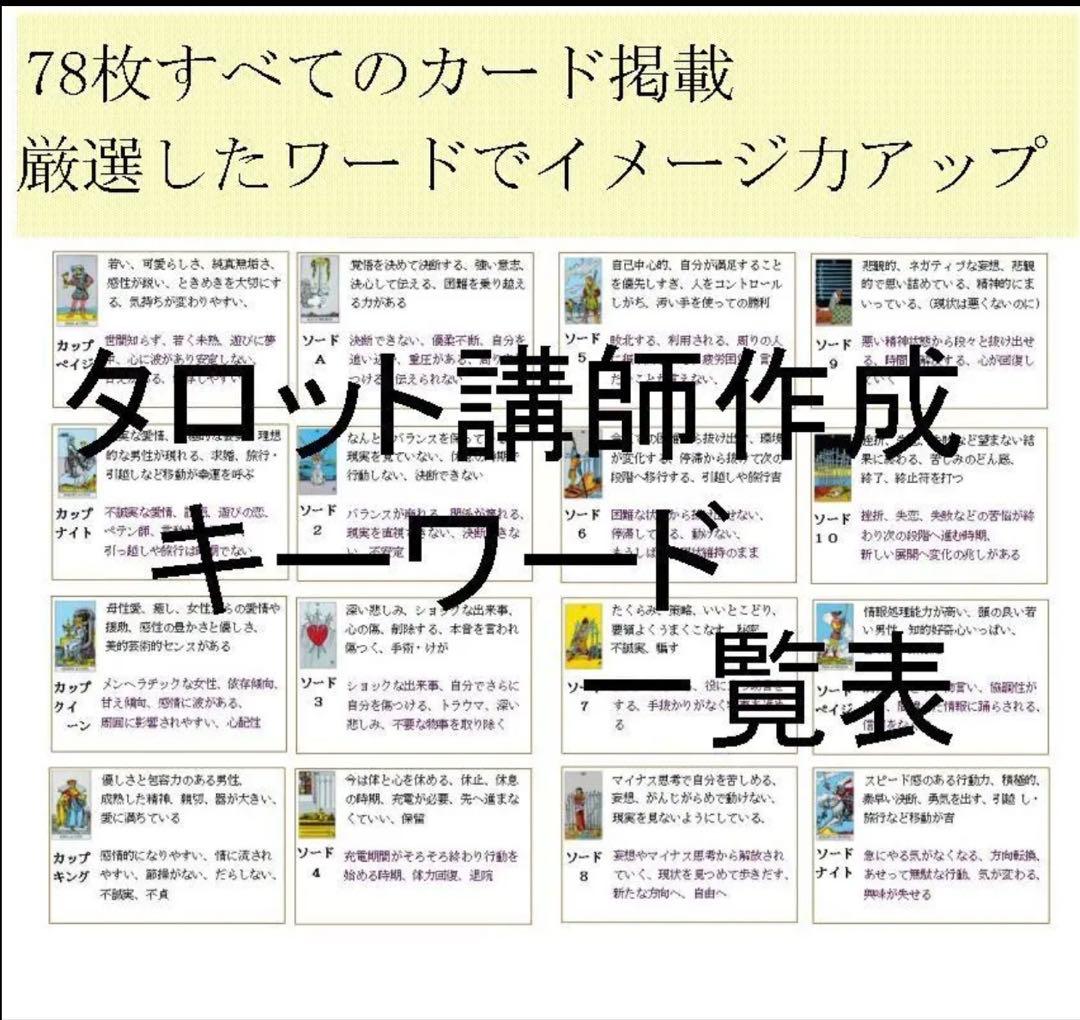 タロット占い講座テキスト六種まとめて割引ページ⭐️恋愛仕事教材解説教科書28