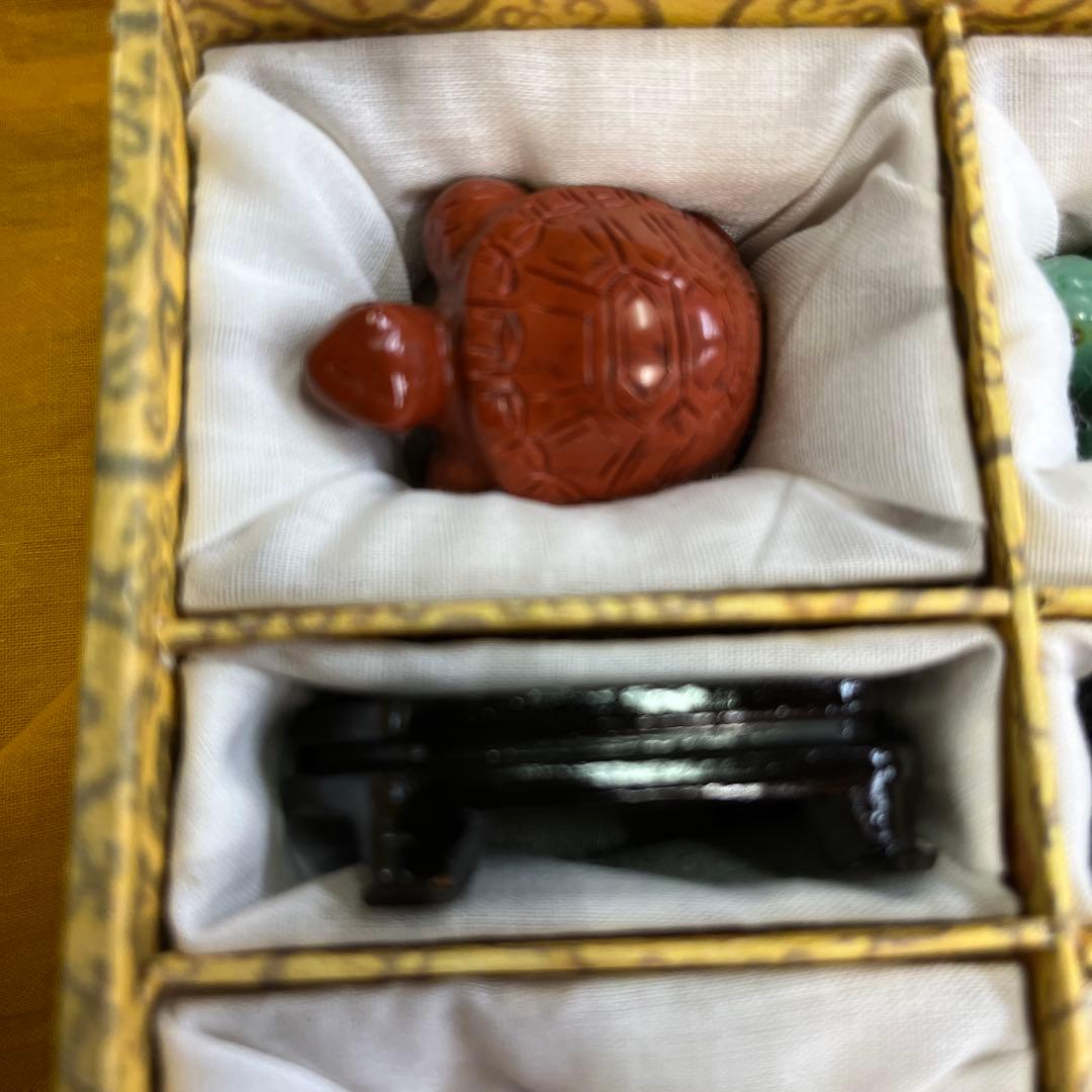 中国？　陶器の亀の置物12個セット