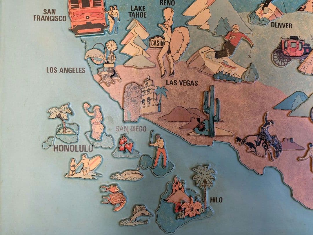 ビンテージ ユナイテッドエアライン アメリカ マップ