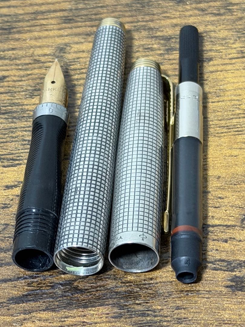 初期　字幅63 パーカー　75 シズレ　万年筆　スターリングシルバー　細字