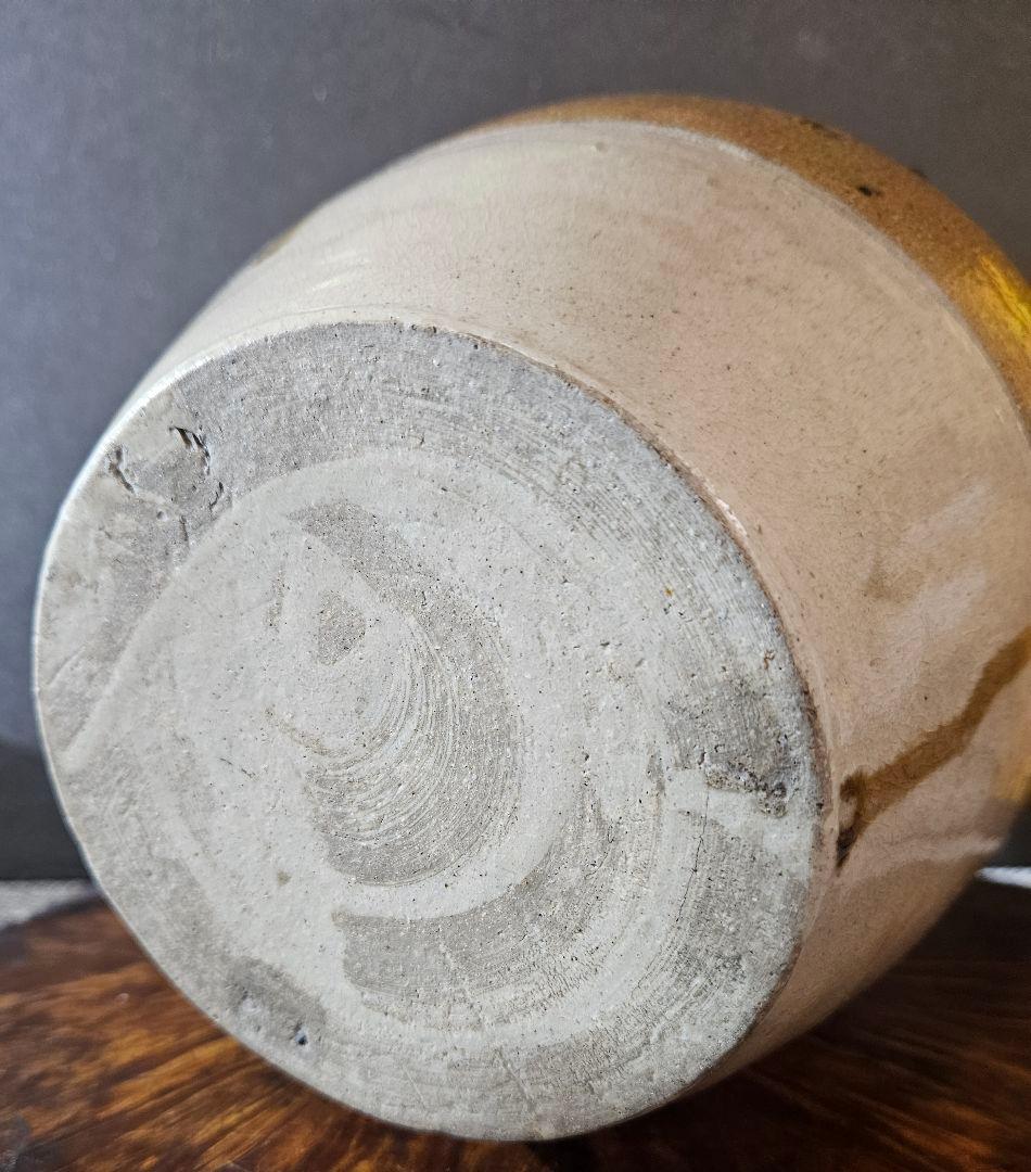 明治時代　古信楽　釉流れ　四耳壺 高 約22.7cm　花入れ　花生け　花器