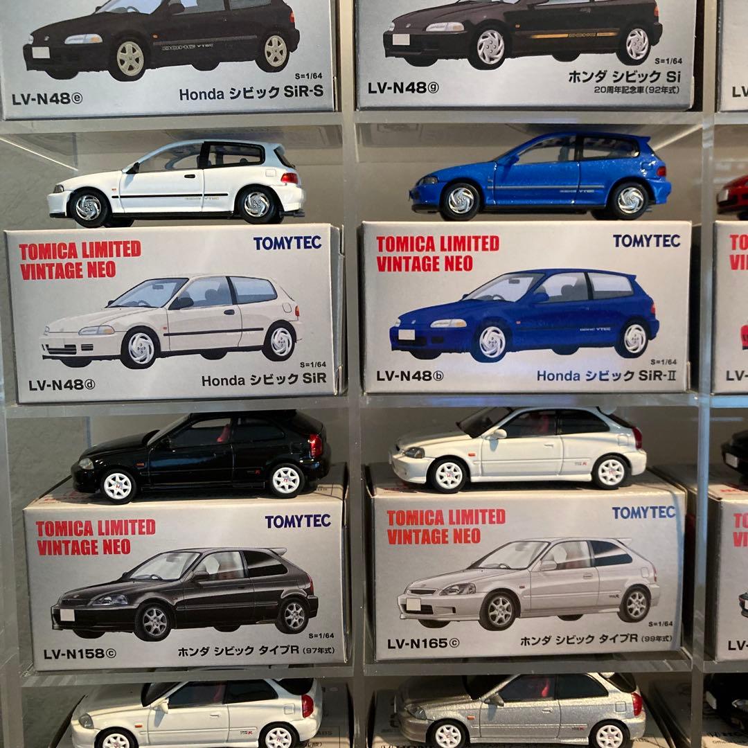 トミカリミテッドヴィンテージネオHondaシビック18台セット　アクリルケース付