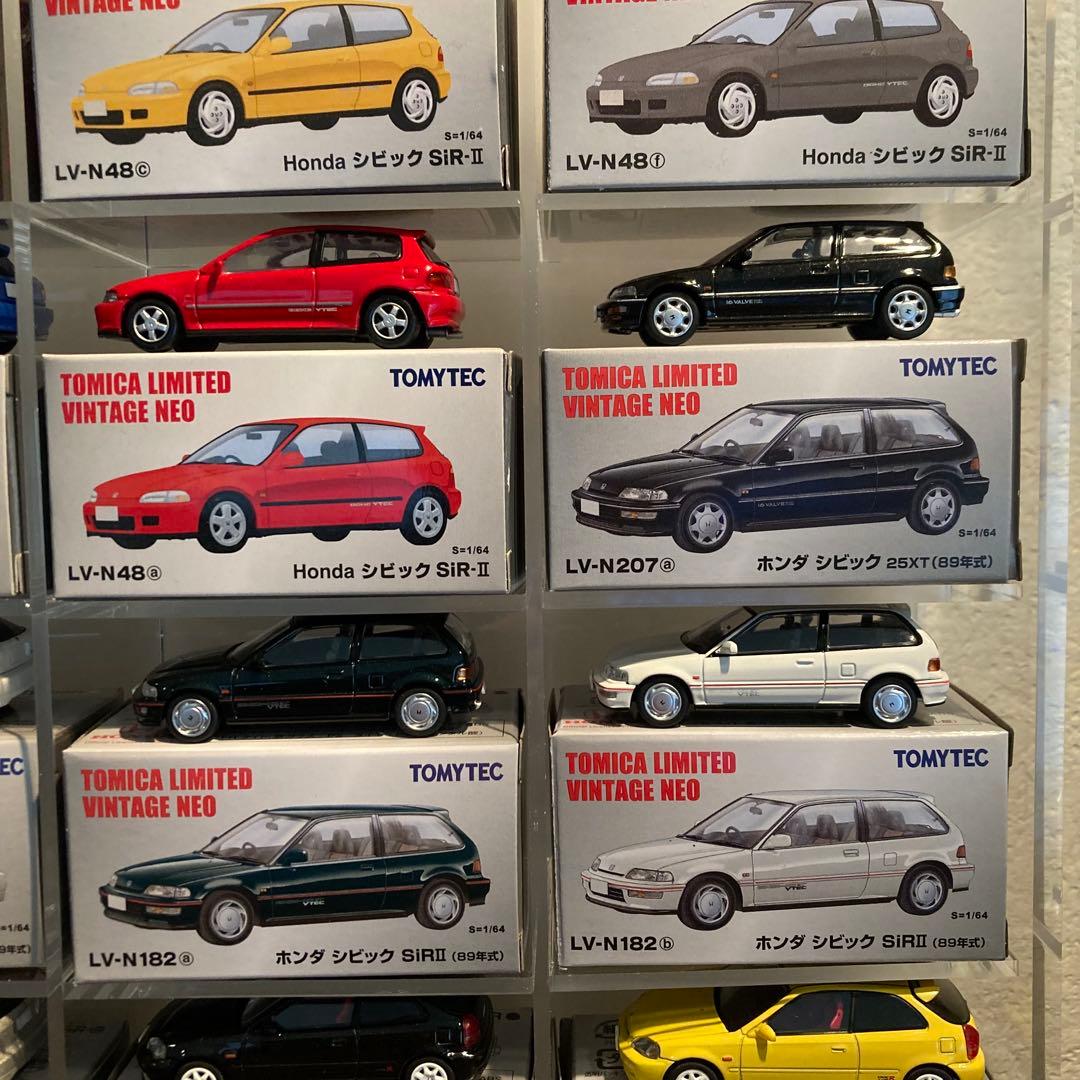 トミカリミテッドヴィンテージネオHondaシビック18台セット　アクリルケース付