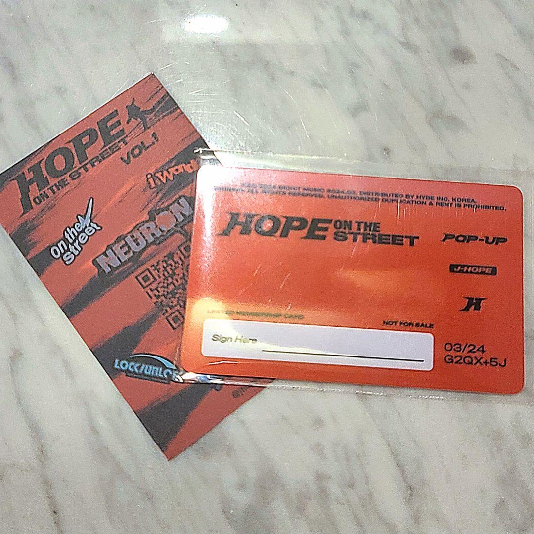HOPE ON THE STREET POPUP 韓国 特典 トレカ ホソク