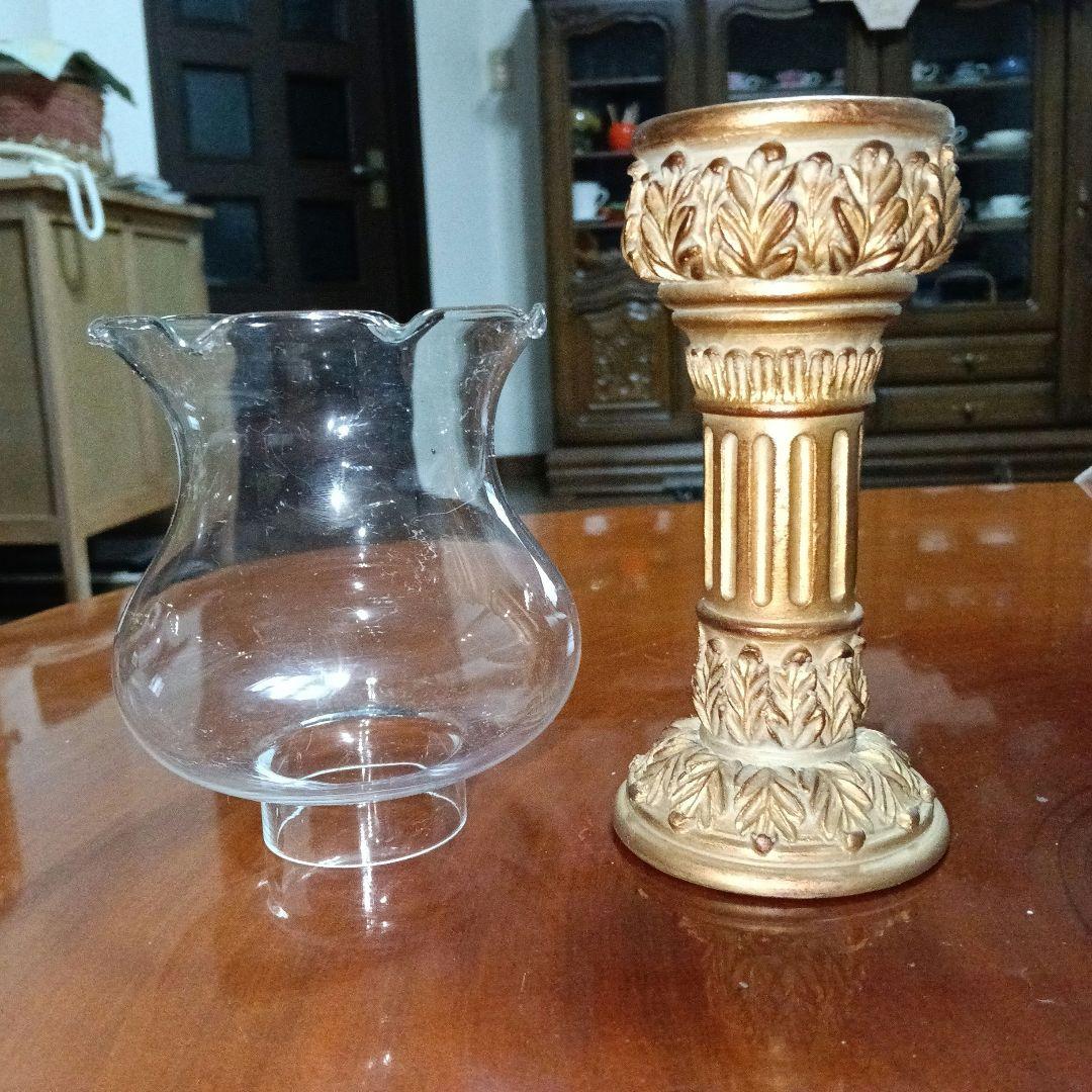 昔のキャンドルスタンド　テーブルランプ　キャンドルホルダー２個セット　ヨーロッパ