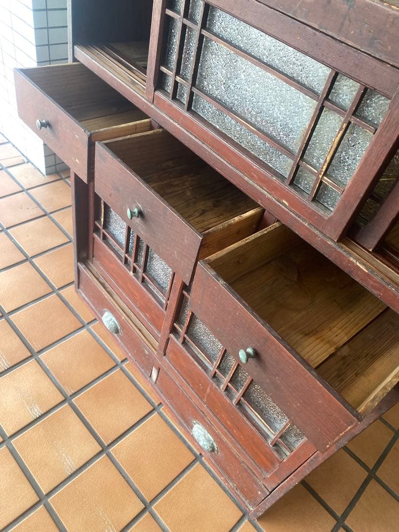 茶箪笥　食器棚　整理棚　小物入れ　昭和アンティーク