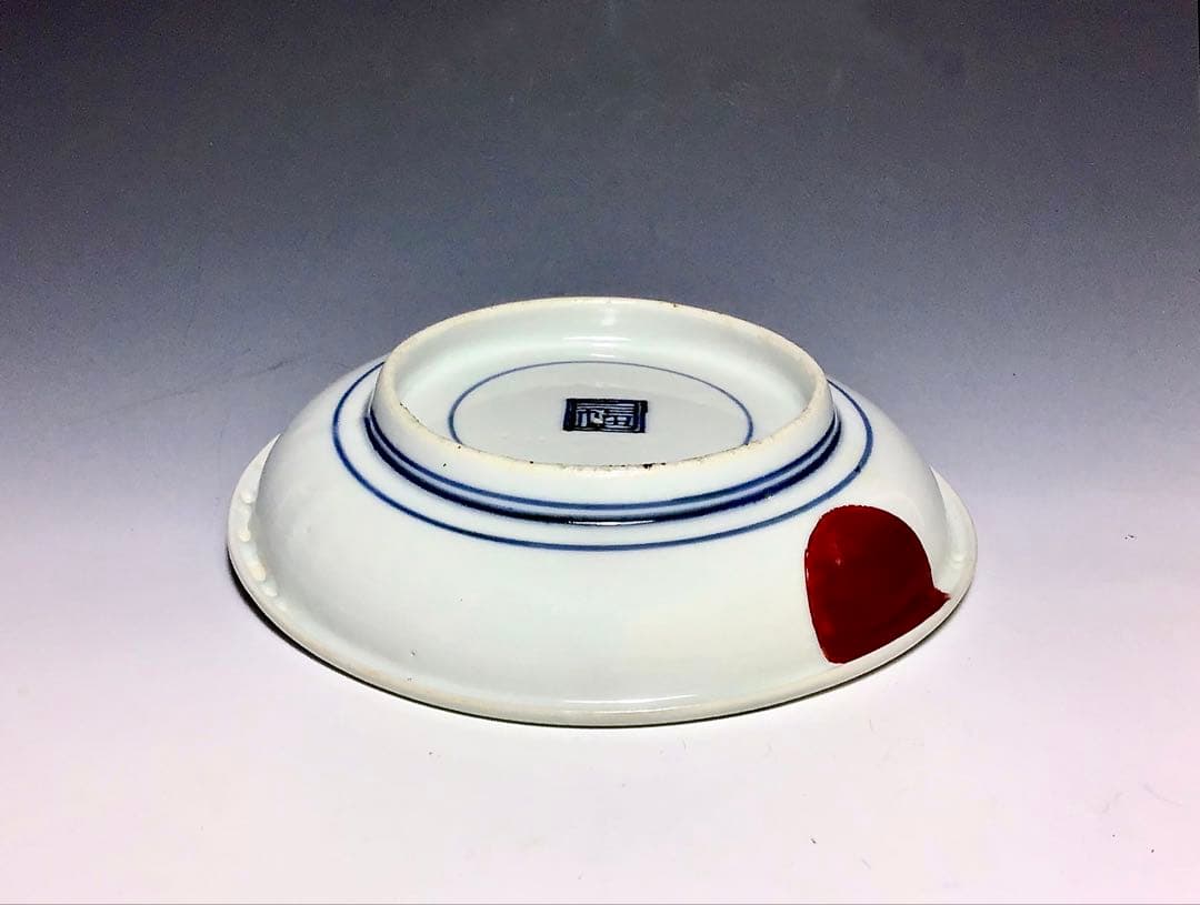 「古九谷」笹丸文小皿 完品