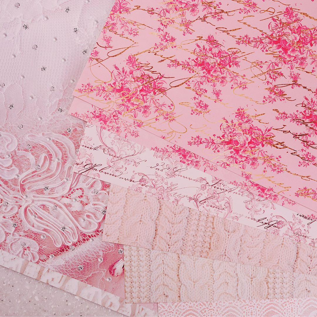 新作②romantic journal 70枚　A4デザインペーパー　コラージュ