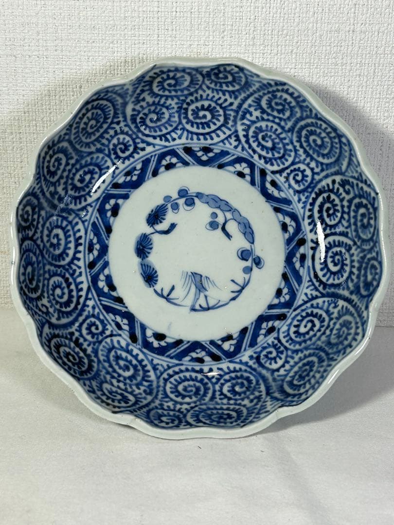 古伊万里　タコ唐草なます皿　5枚 江戸時代後期　無傷