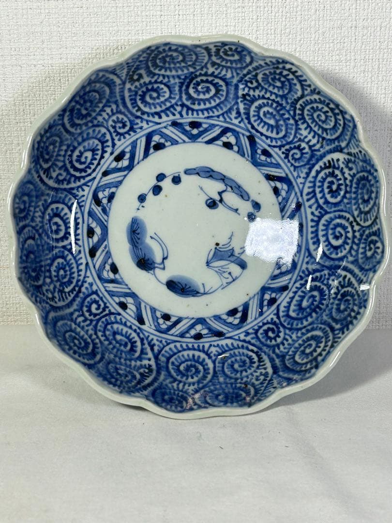 古伊万里　タコ唐草なます皿　5枚 江戸時代後期　無傷