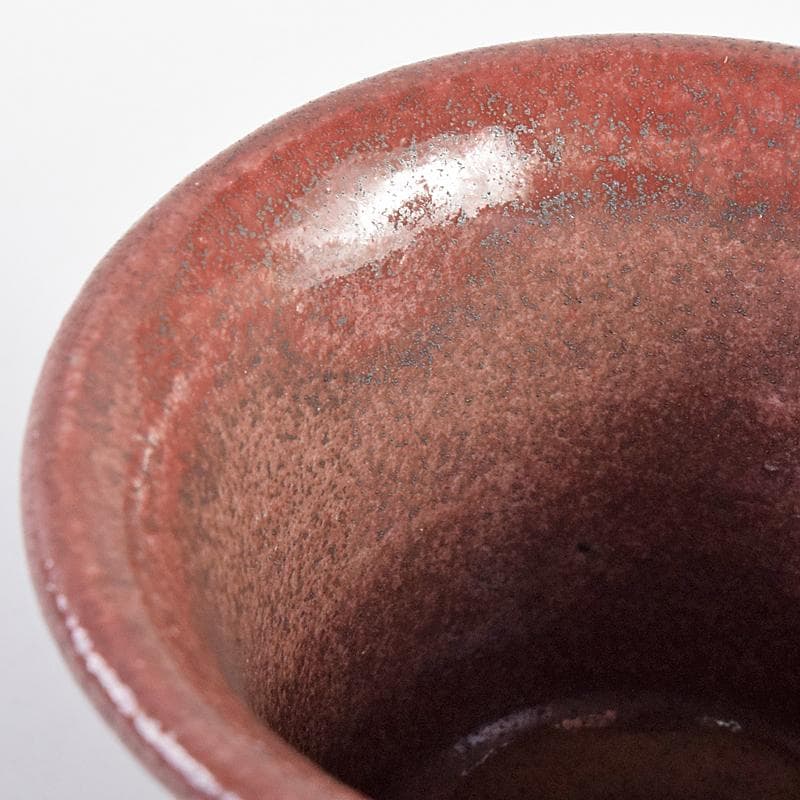 北大路魯山人作　辰砂釉　ぐい呑　盃　V　R7678