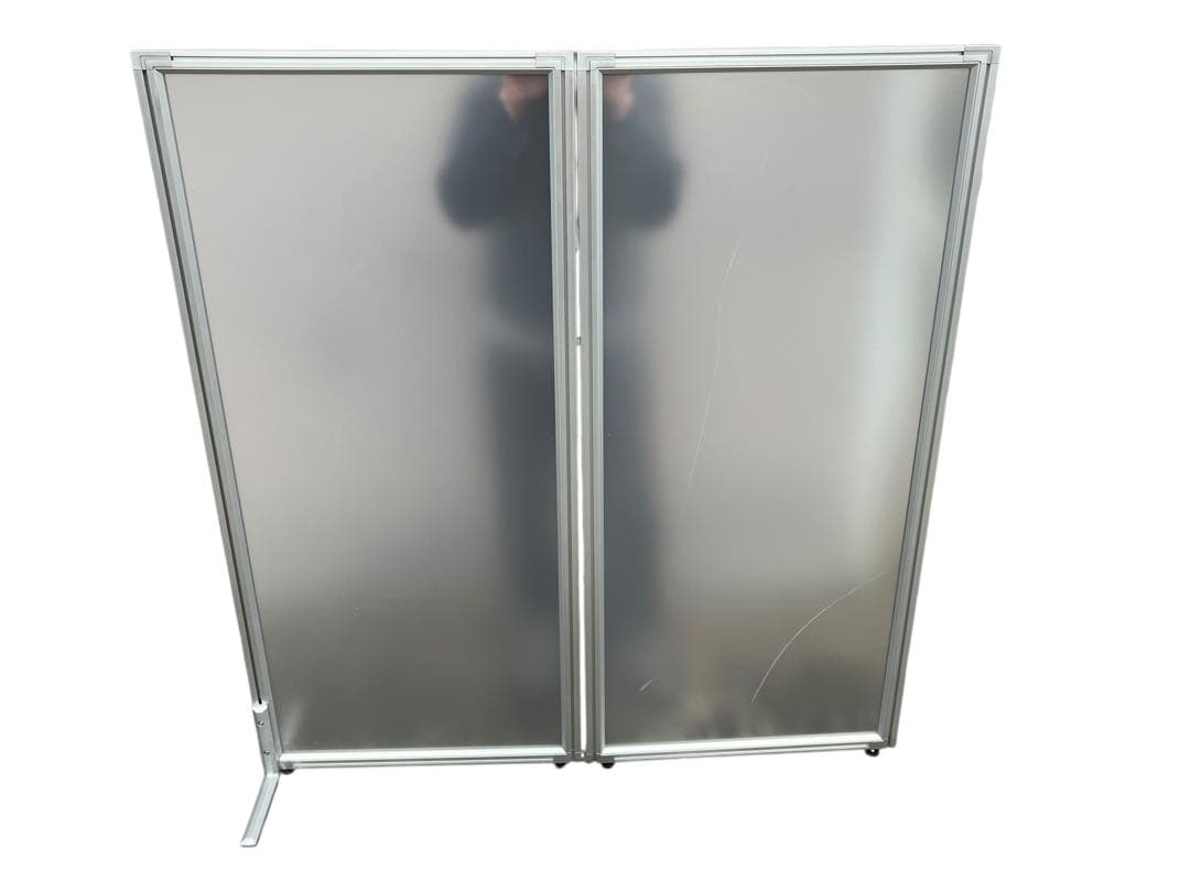 【美品】パーテーション 2枚セット アルミ オフィス 衝立 間仕切り 什器