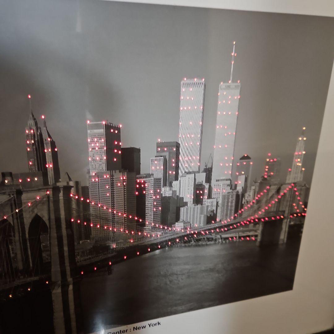 レトロ　光ファイバー　アートパネル　イルミネーション　ワールドトレードセンター