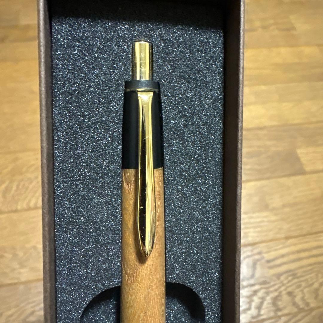ボナンペン 真鍮 欅 0.5mm 木軸シャーペン 専用ケース付き