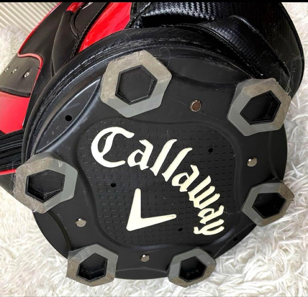 キャロウェイ キャディバッグ 人気モデル 訳あり格安 黒赤 フード