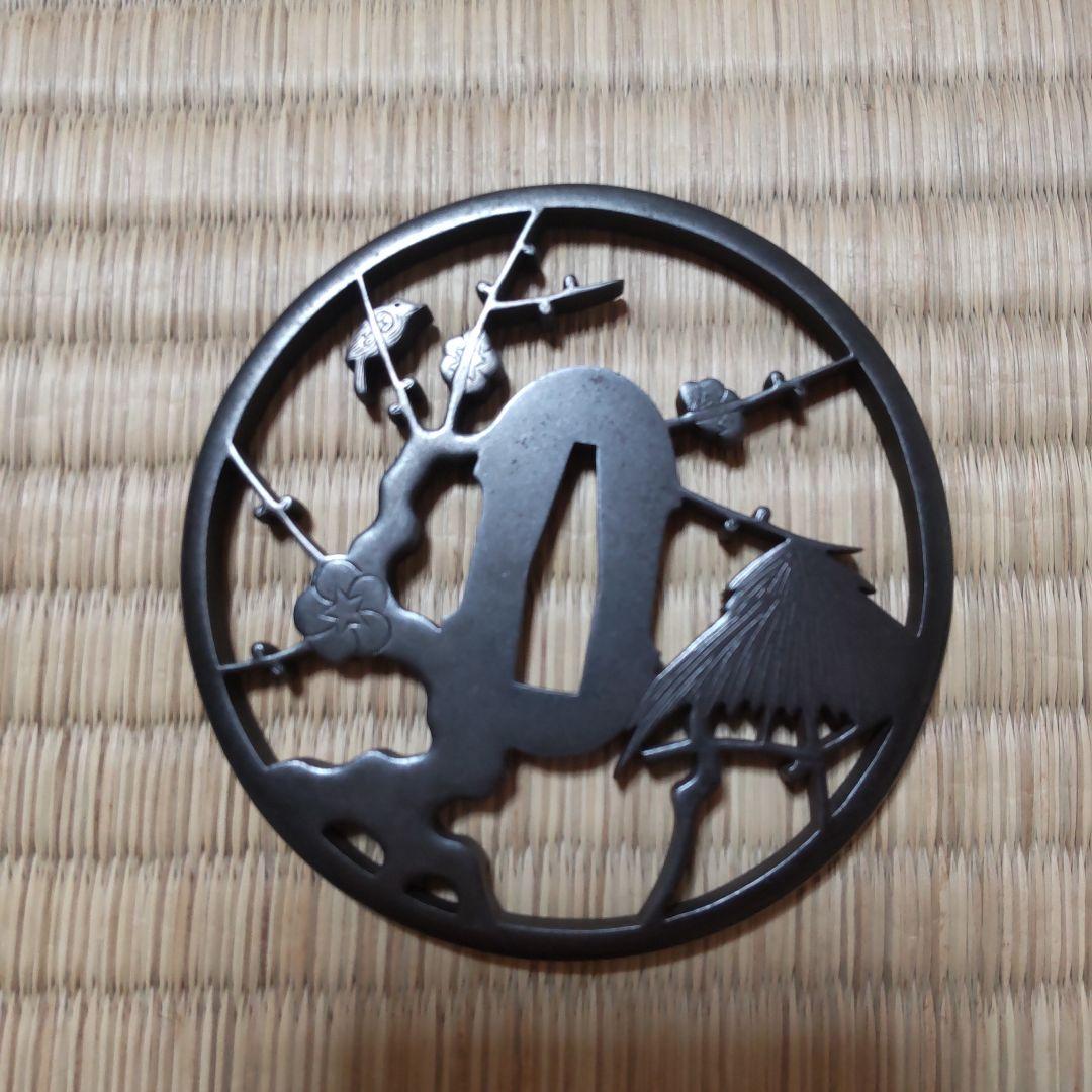 鐔 百舌宿梅図（成木一成）