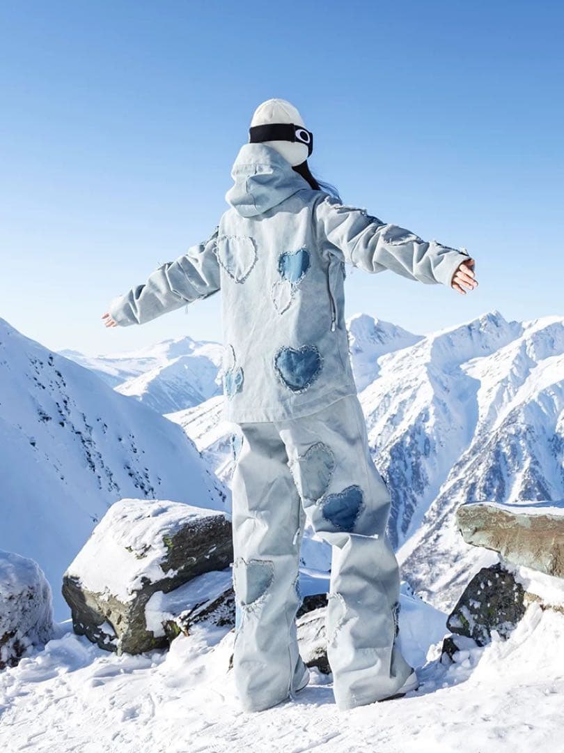 ハートブレイク　スノーボードウェア 3レイヤー素材　レディース