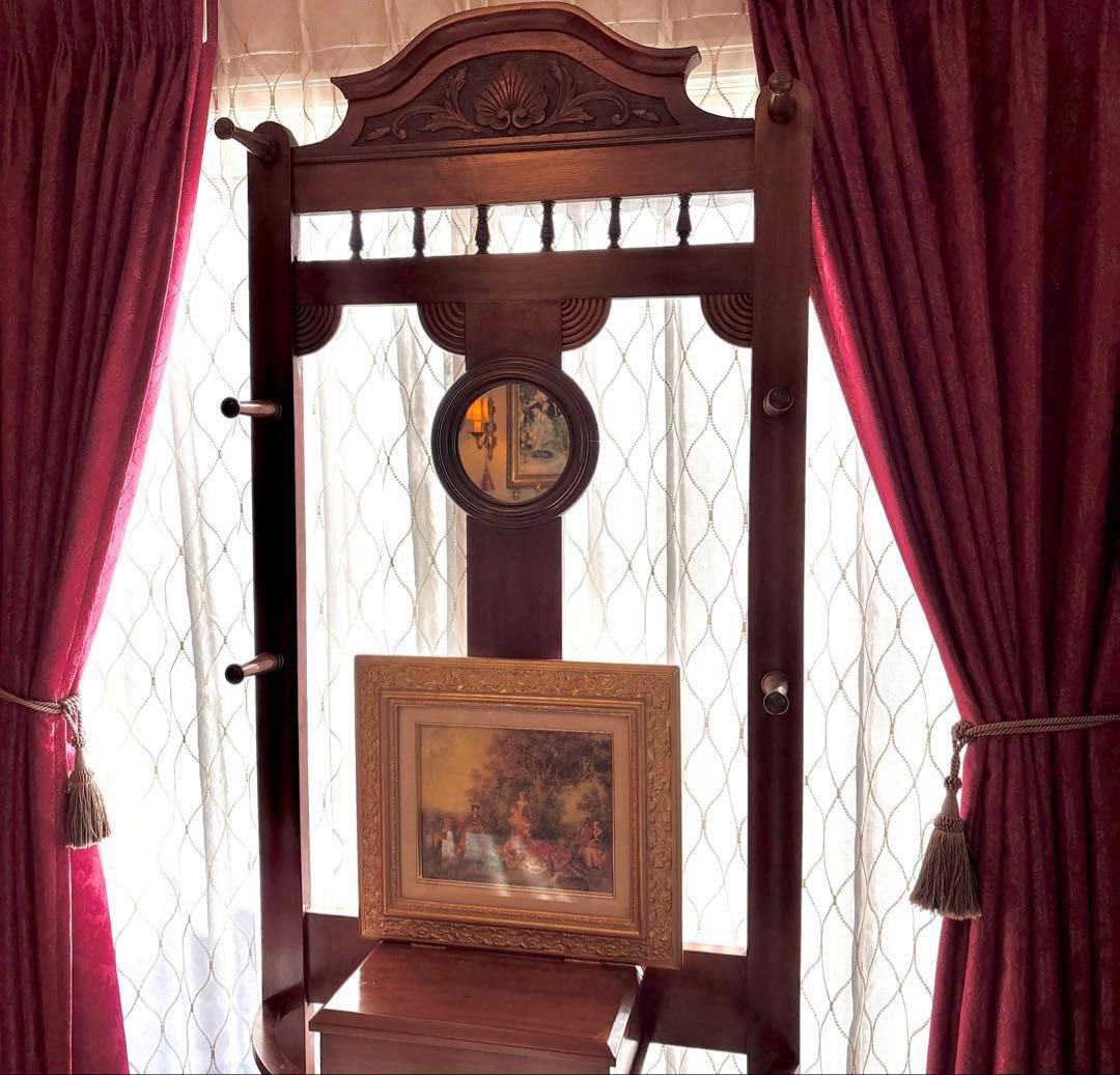 イギリス アンティーク ホールスタンド(西洋絵画はオマケ)