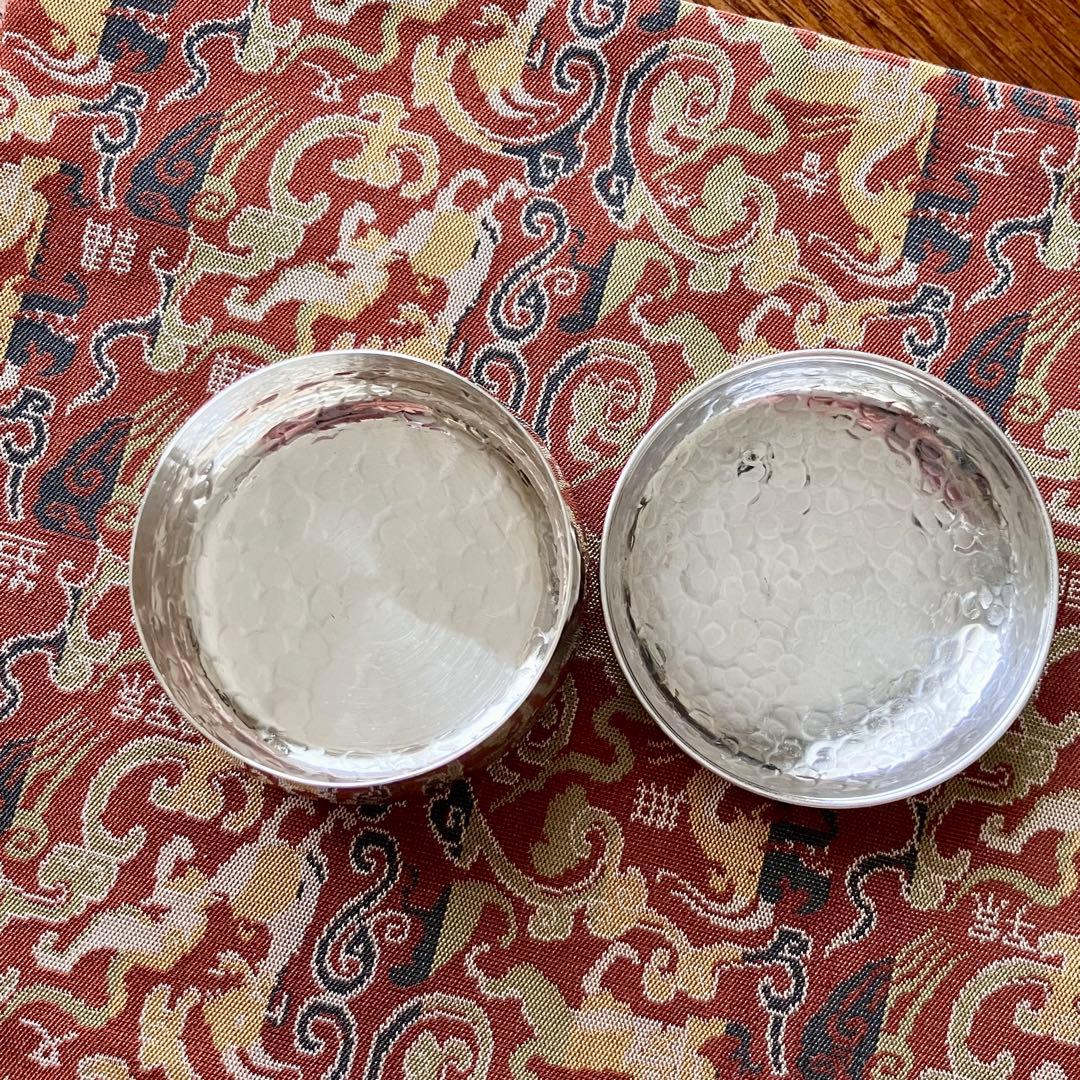 純銀 槌目 打ち出し 香合