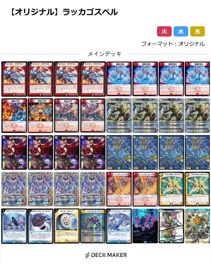 【神アート】ラッカゴスペルデッキ　スリーブケース・調整パーツ付き