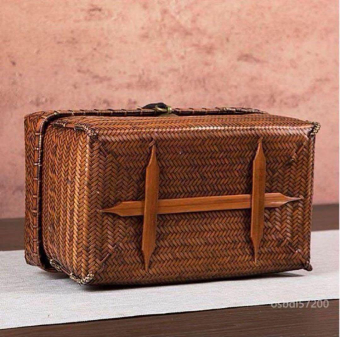 ★新品★茶籠茶箱野点茶道具竹籠竹工芸表千家裏千家