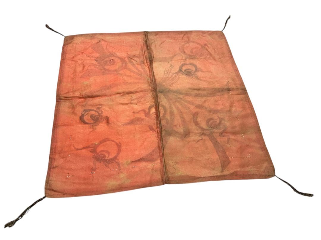 江戸期 熨斗目模様 時代袱紗 金駒刺繍 綸子 歴史資料