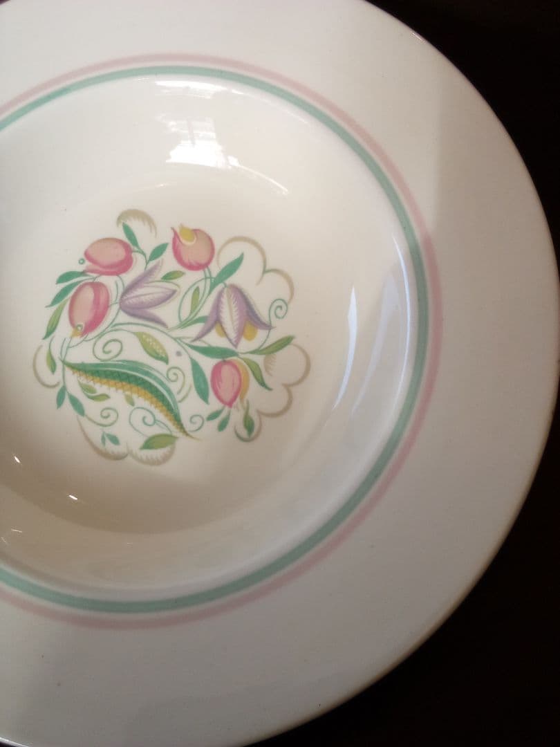 イギリス ス—ジ—•ク—パ― ス—プ皿 「ドレスデンスプレー」