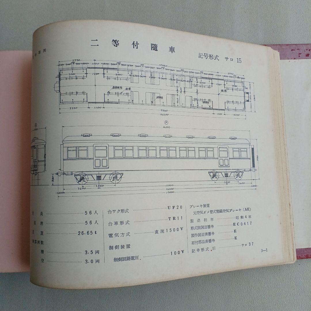 昭和レトロ　電車形式図 　1953年　日本国有鉄道工作局　非売品　当時物