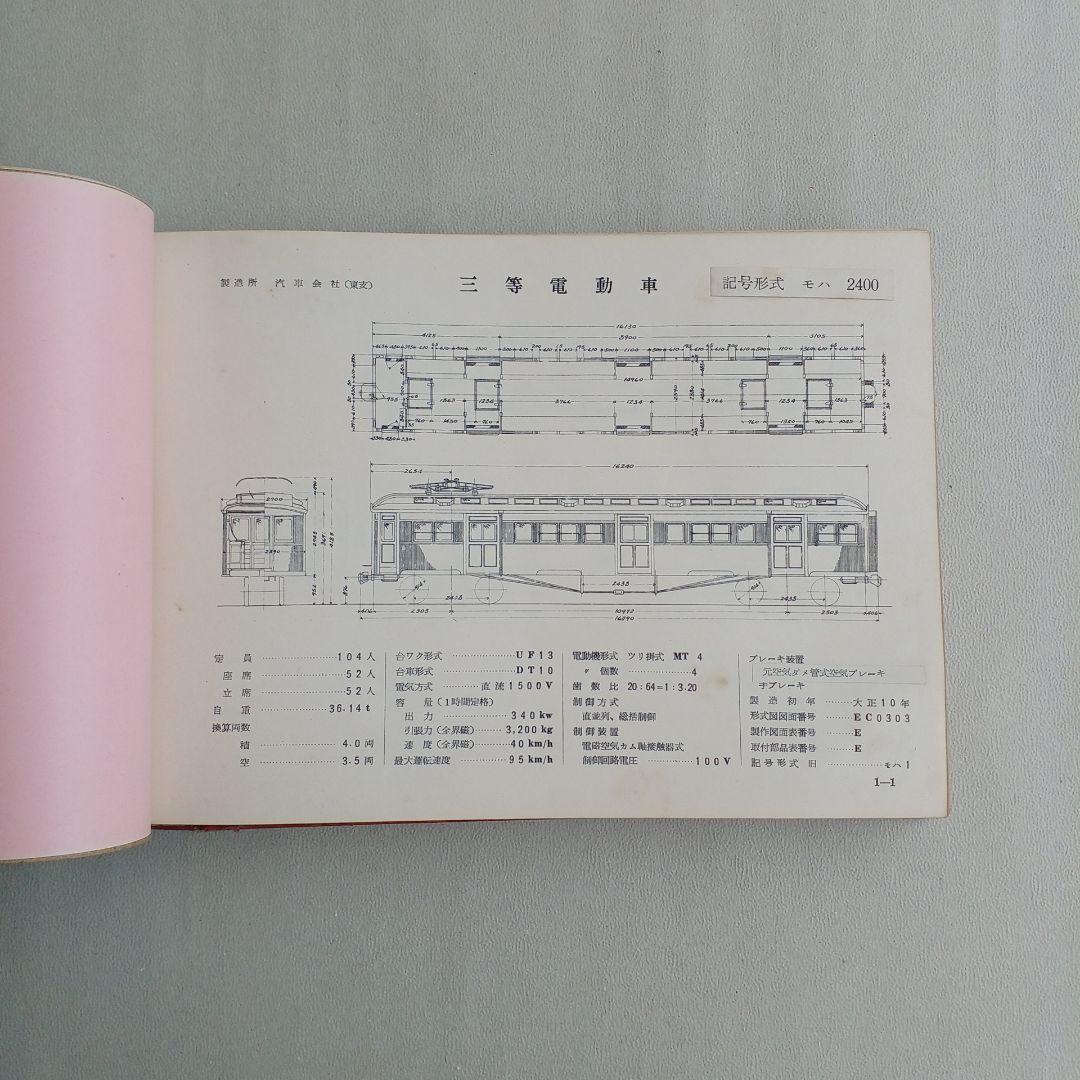 昭和レトロ　電車形式図 　1953年　日本国有鉄道工作局　非売品　当時物